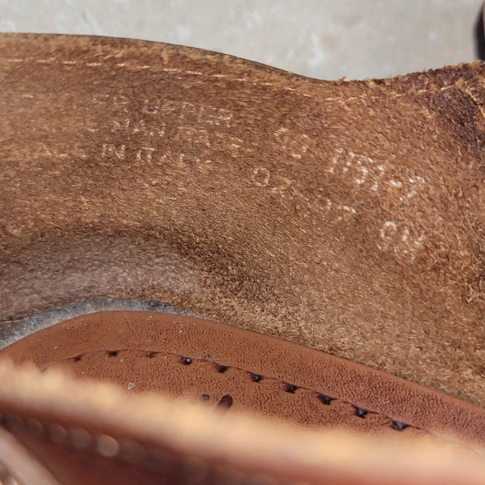 Dockers Mens Leather Fisherman Sandals 9M Brown Made In Italy Vintage Casual